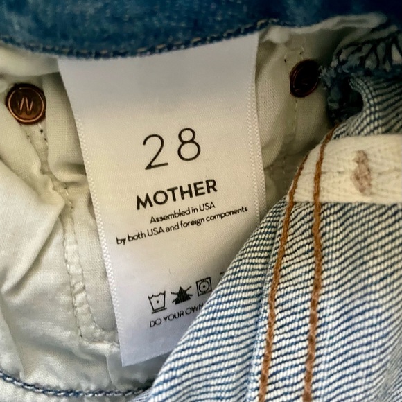 Mother Denim Jeans High Waisted Looker Ankle Fray Shoot to Thrill Women’s Sz. 28 - Picture 5 of 11